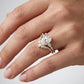 1.61 CT Oval Halo Engagement Ring Set
