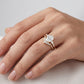 1.61 CT Oval Halo Engagement Ring Set