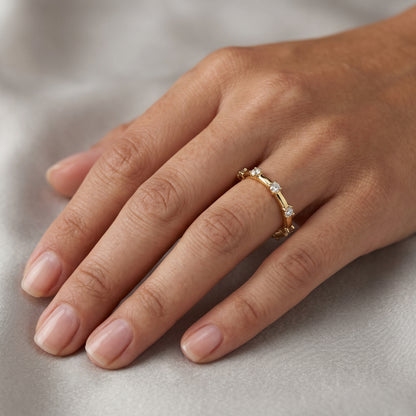 0.050Ct Lab Grown Diamond Eternity Ring, Diamond Wedding Band