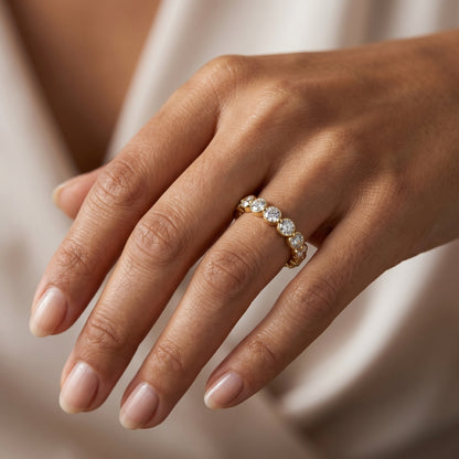 1.20ct Lab Grown Diamond Eternity Ring, Round Diamond Wedding Band