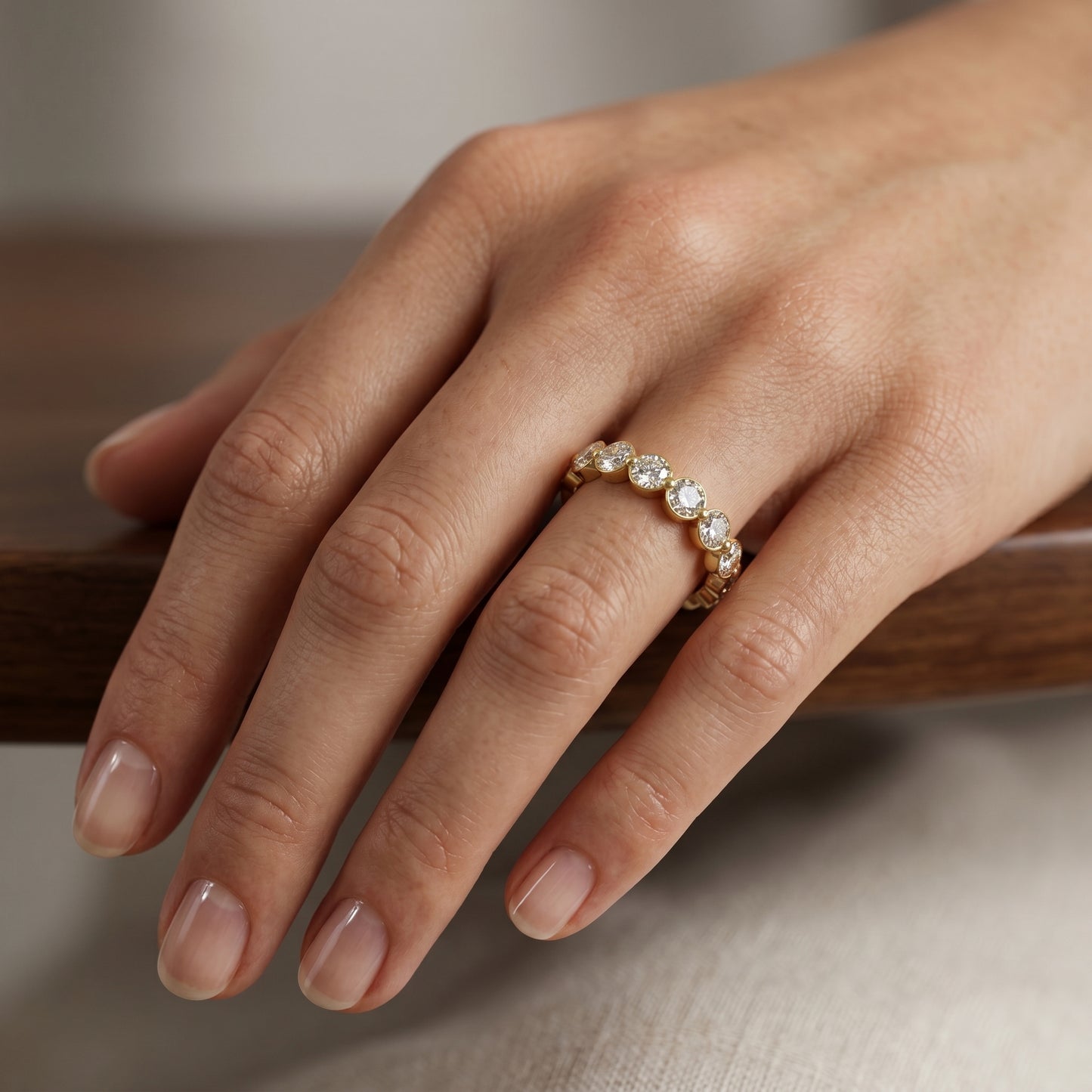 1.20ct Lab Grown Diamond Eternity Ring, Round Diamond Wedding Band