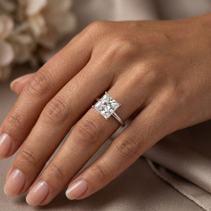 IGI Certified 1.50CT Princess Cut Lab Grown Diamond Engagement Ring