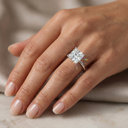 IGI Certified 1.50CT Princess Cut Lab Grown Diamond Engagement Ring