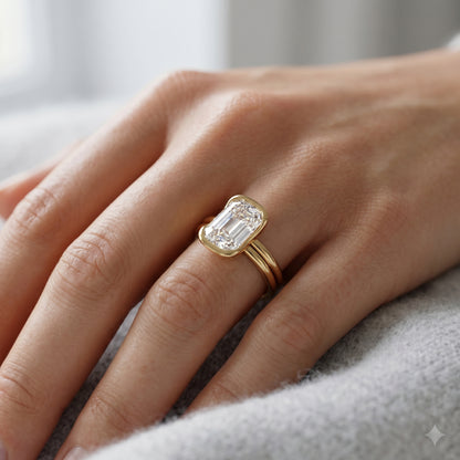 2.00ct Old Mine Cushion Cut Lab-Grown Engagement Ring
