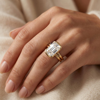 2.00ct Old Mine Cushion Cut Lab-Grown Engagement Ring