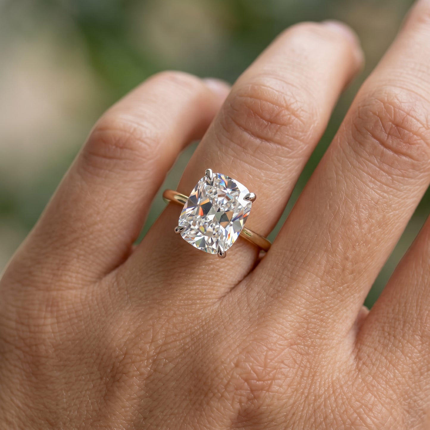 3.46ct Cushion Cut Lab-Grown Engagement Ring