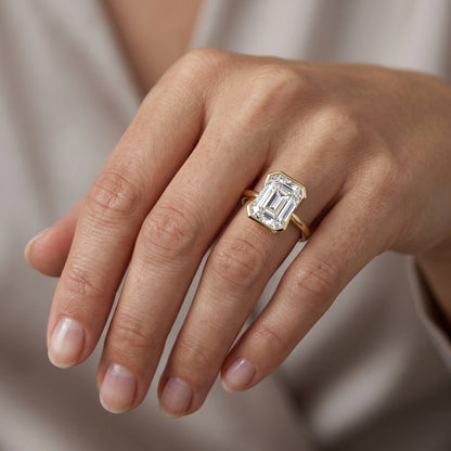 1.50Ct Emerald Cut Solitaire Engagement Ring