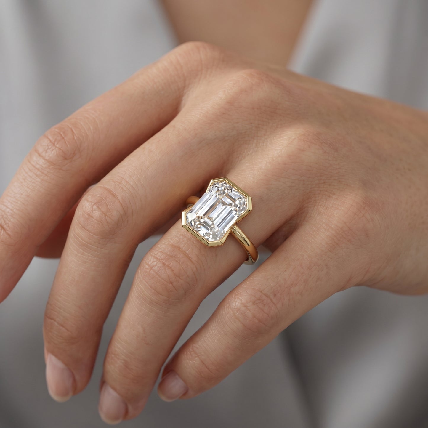 1.50Ct Emerald Cut Solitaire Engagement Ring