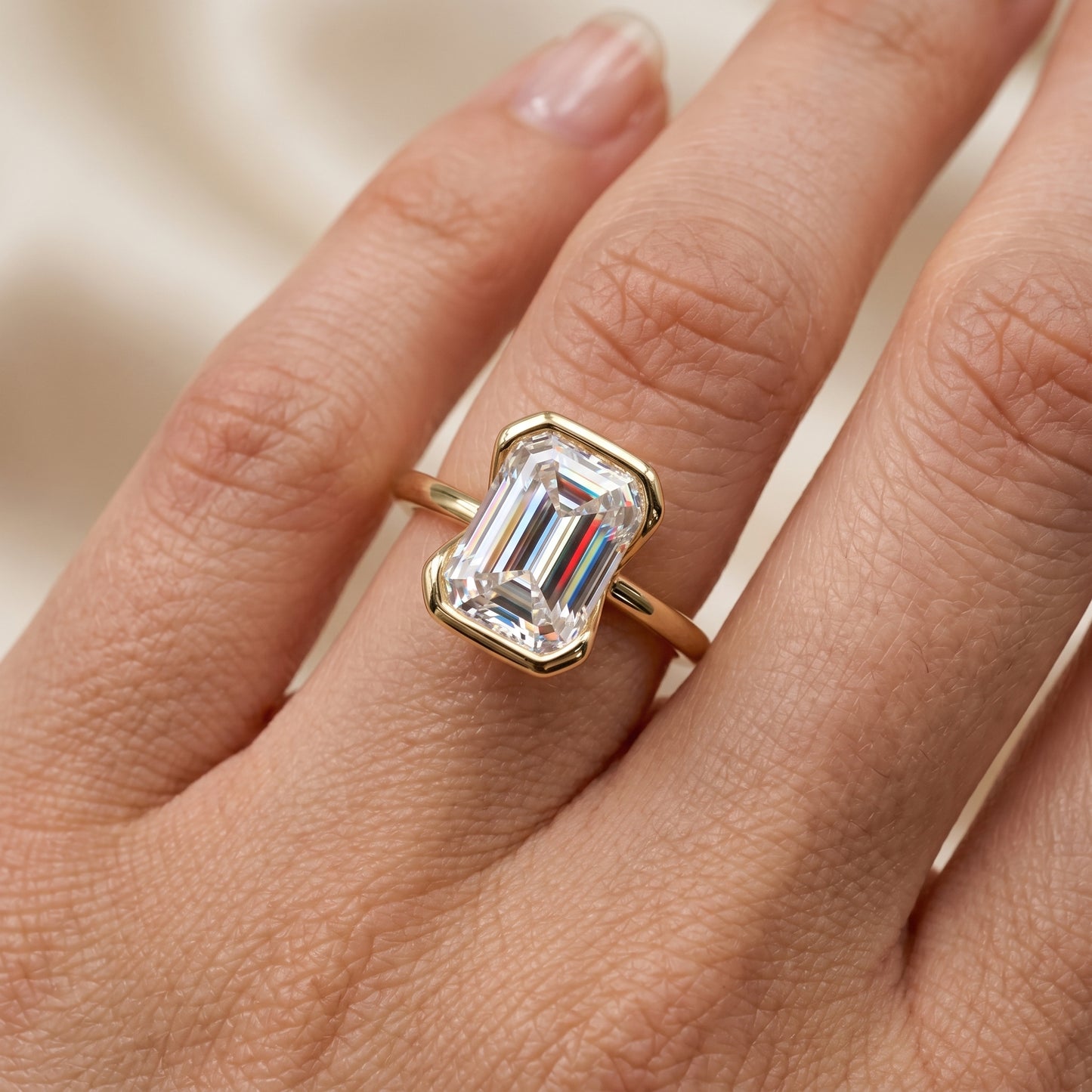 1.50Ct Emerald Cut Solitaire Engagement Ring