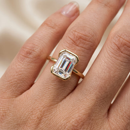 1.50Ct Emerald Cut Solitaire Engagement Ring
