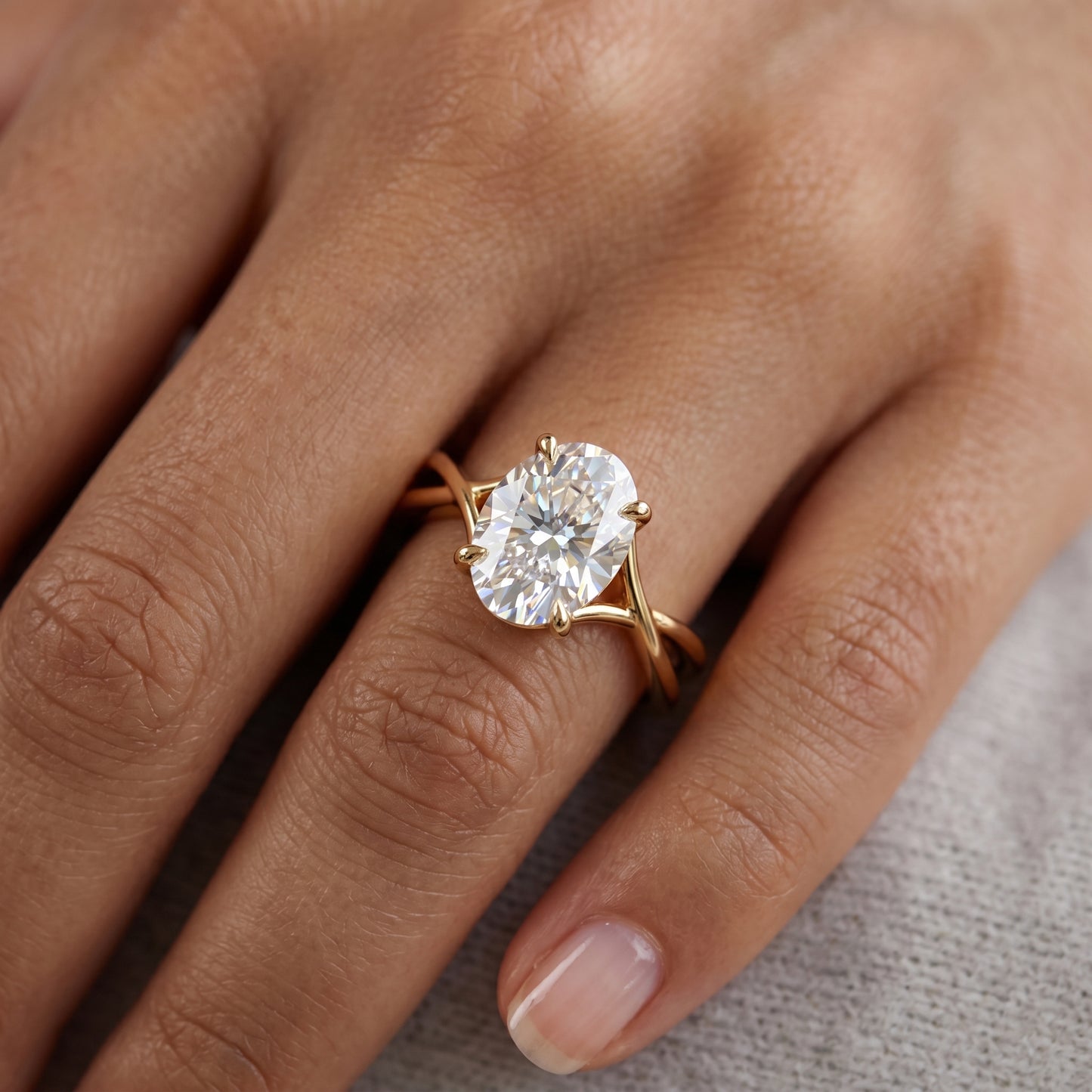 1.50ct Oval cut  Solitaire Natural Diamond Engagement Ring