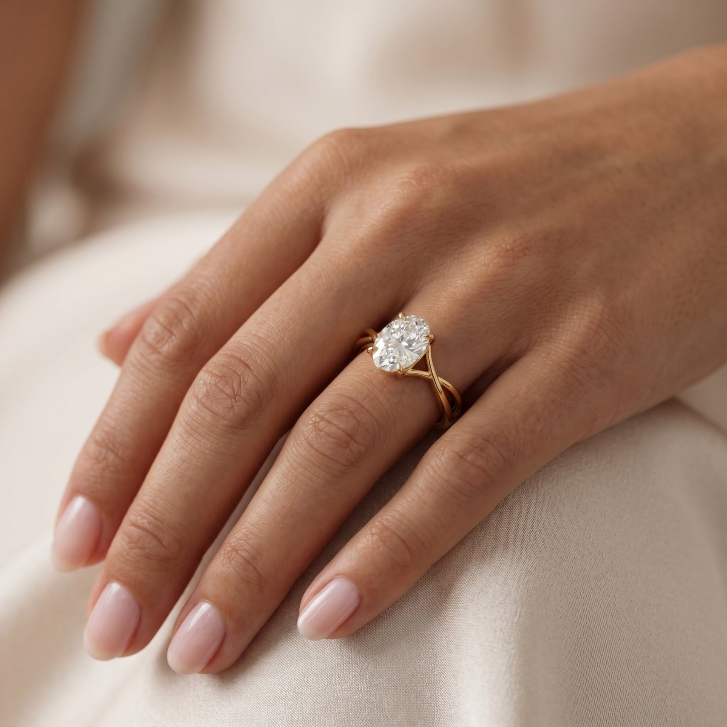 1.50ct Oval cut  Solitaire Natural Diamond Engagement Ring