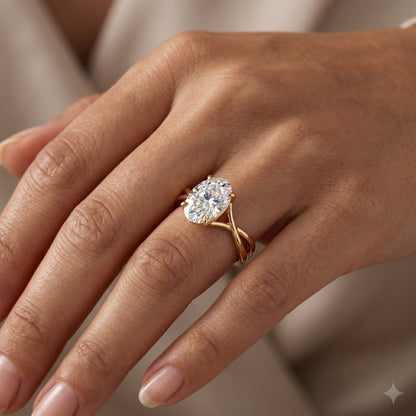 1.50ct Oval cut  Solitaire Natural Diamond Engagement Ring