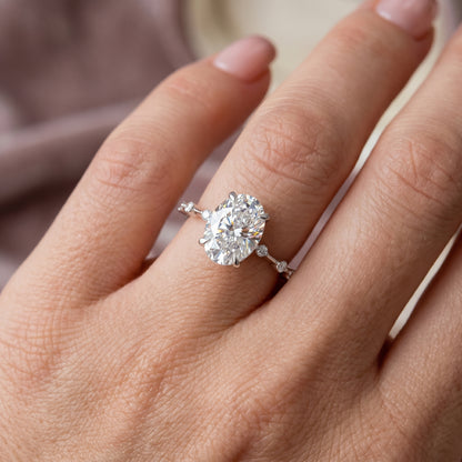 2.00ct Oval Cut Moissanite Engagement Ring