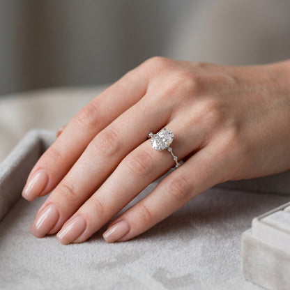 2.00ct Oval Cut Moissanite Engagement Ring