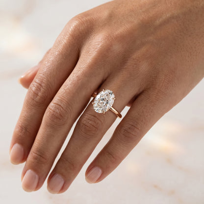 2.00ct Oval Cut Moissanite Engagement Ring