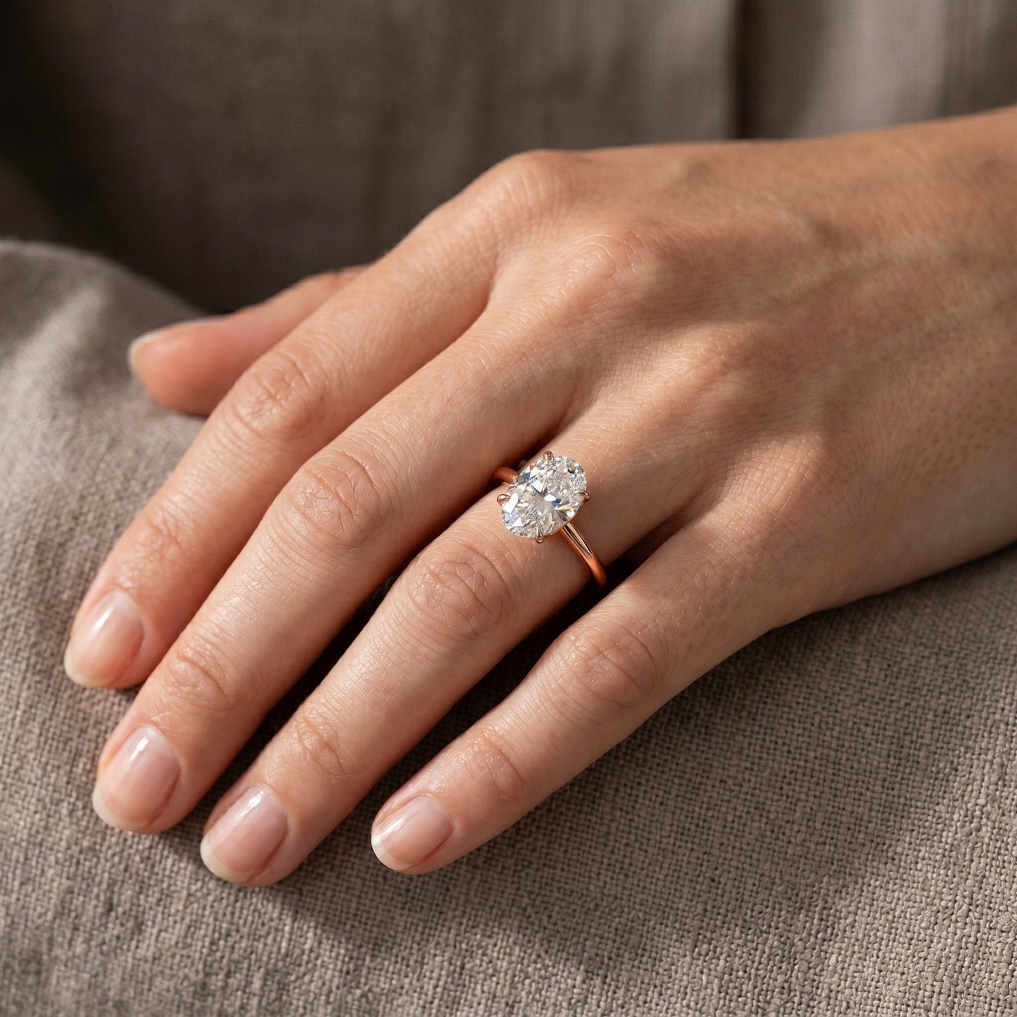 2.00ct Oval Cut Moissanite Engagement Ring