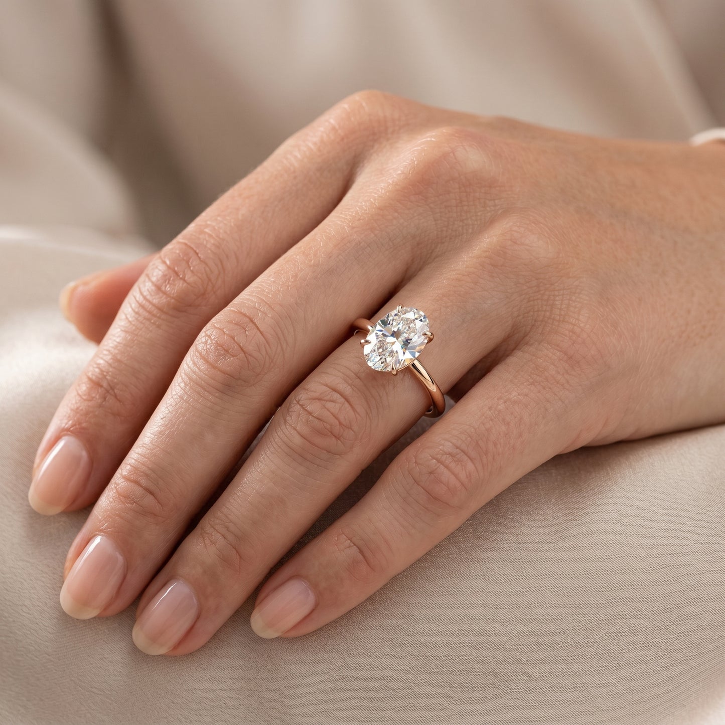 2.00ct Oval Cut Moissanite Engagement Ring