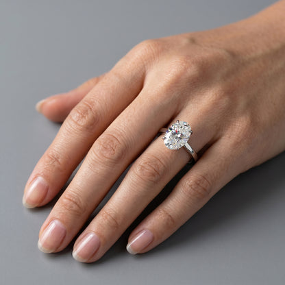 1.00ct Oval cut moissanite engagement ring