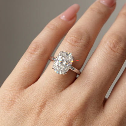 6.00ct Oval cut Moissanite engagement ring