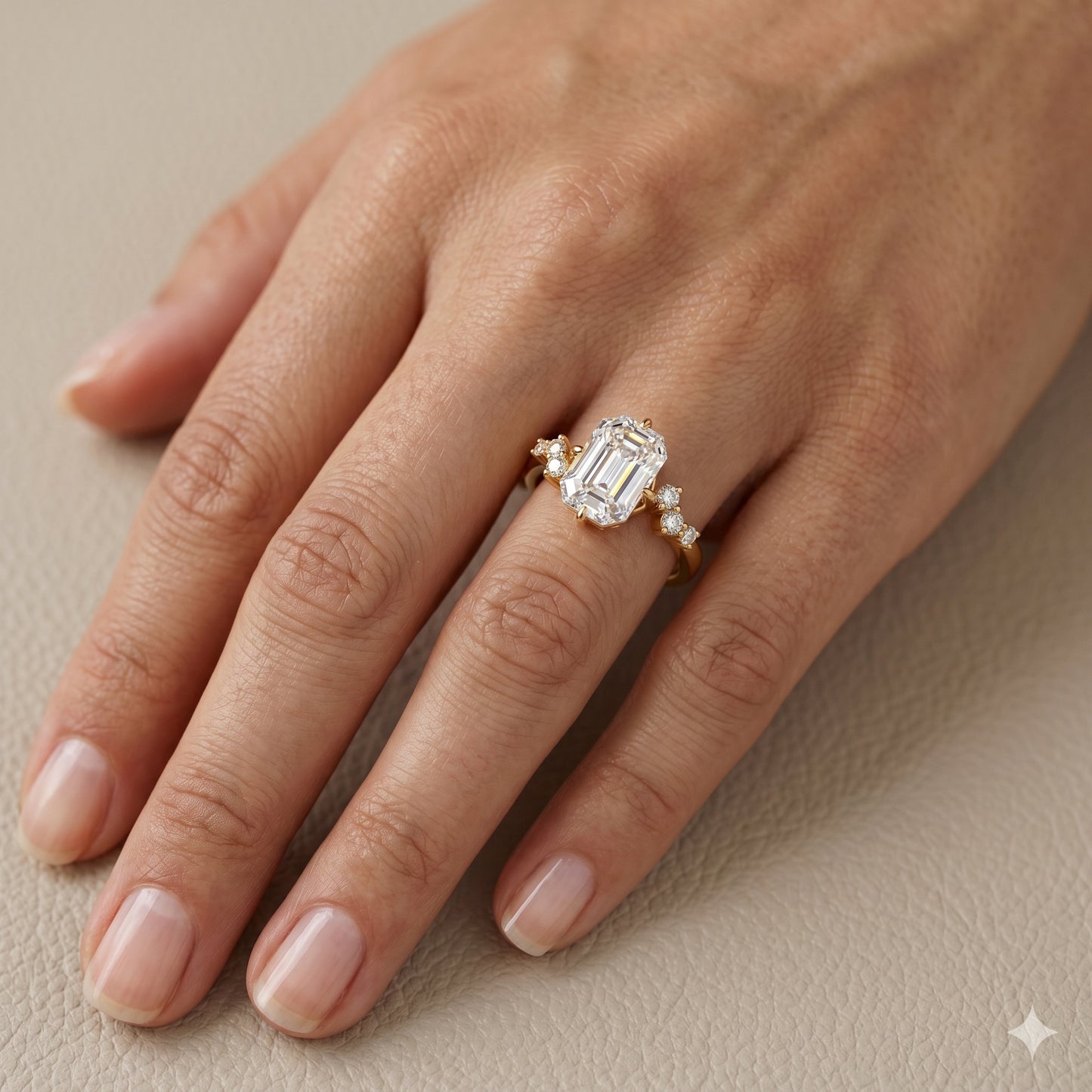 2.00Ct Emerald Cut Solitaire Engagement Ring