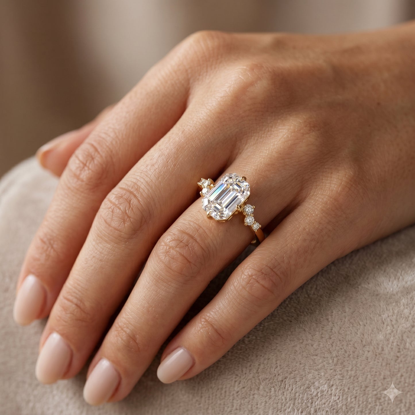 2.00Ct Emerald Cut Solitaire Engagement Ring