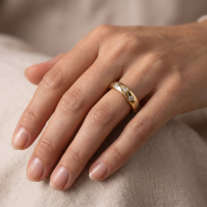 0.380ct Lab Grown Diamond Wedding Band, Flush Set Diamond Ring