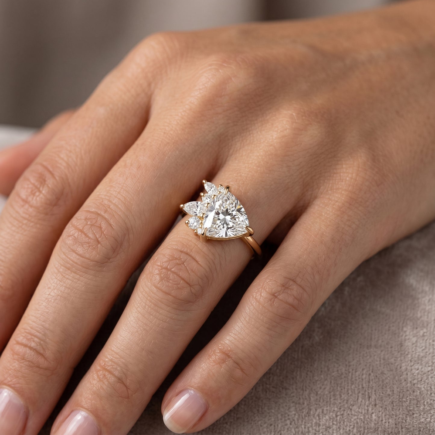 2.40 ct Trillion Cut Lab-Grown Diamond Engagement Ring