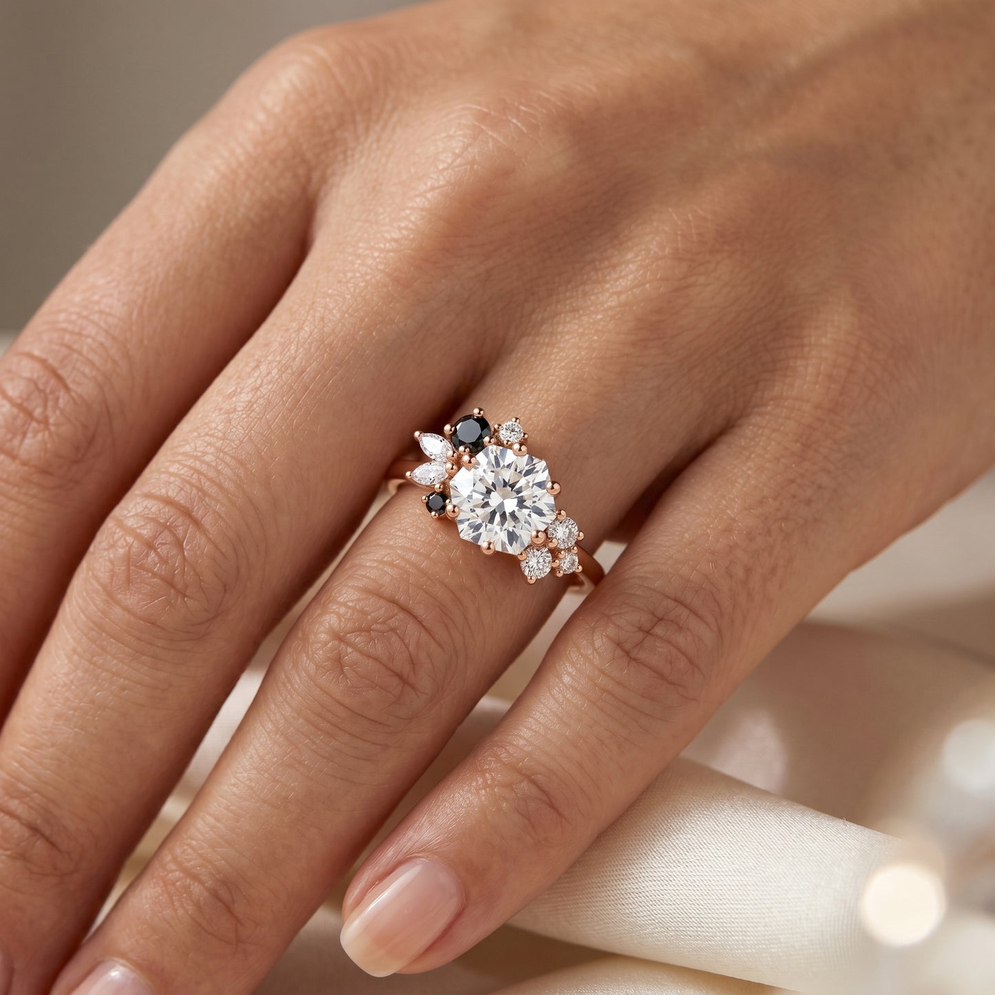 1.00ct Hexagon Cut Engagement Ring