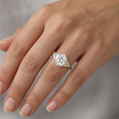 1.56ct Hexagon Cut Lab-Grown Engagement Ring