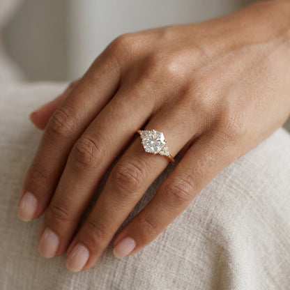 1.56ct Hexagon Cut Lab-Grown Engagement Ring