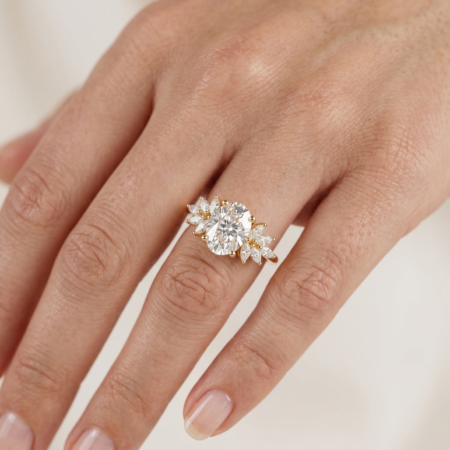 1.250 Ct Oval Lab-Grown Diamond Ring – Elegant Engagement Piece