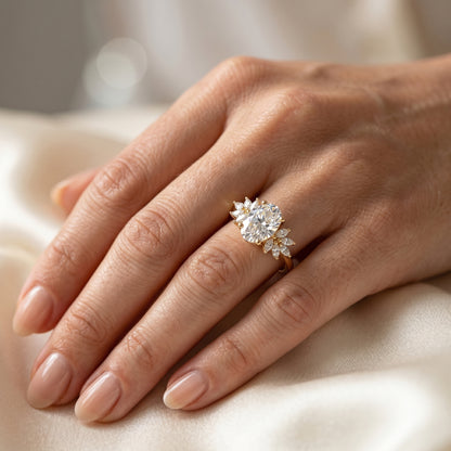1.250 Ct Oval Lab-Grown Diamond Ring – Elegant Engagement Piece