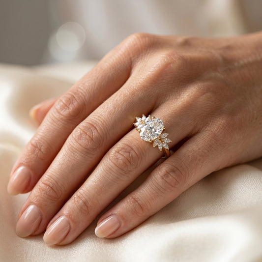 1.250 Ct Oval Lab-Grown Diamond Ring – Elegant Engagement Piece