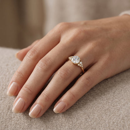 1.14 ct Round Lab-Grown Diamond Engagement Ring – Yellow Gold