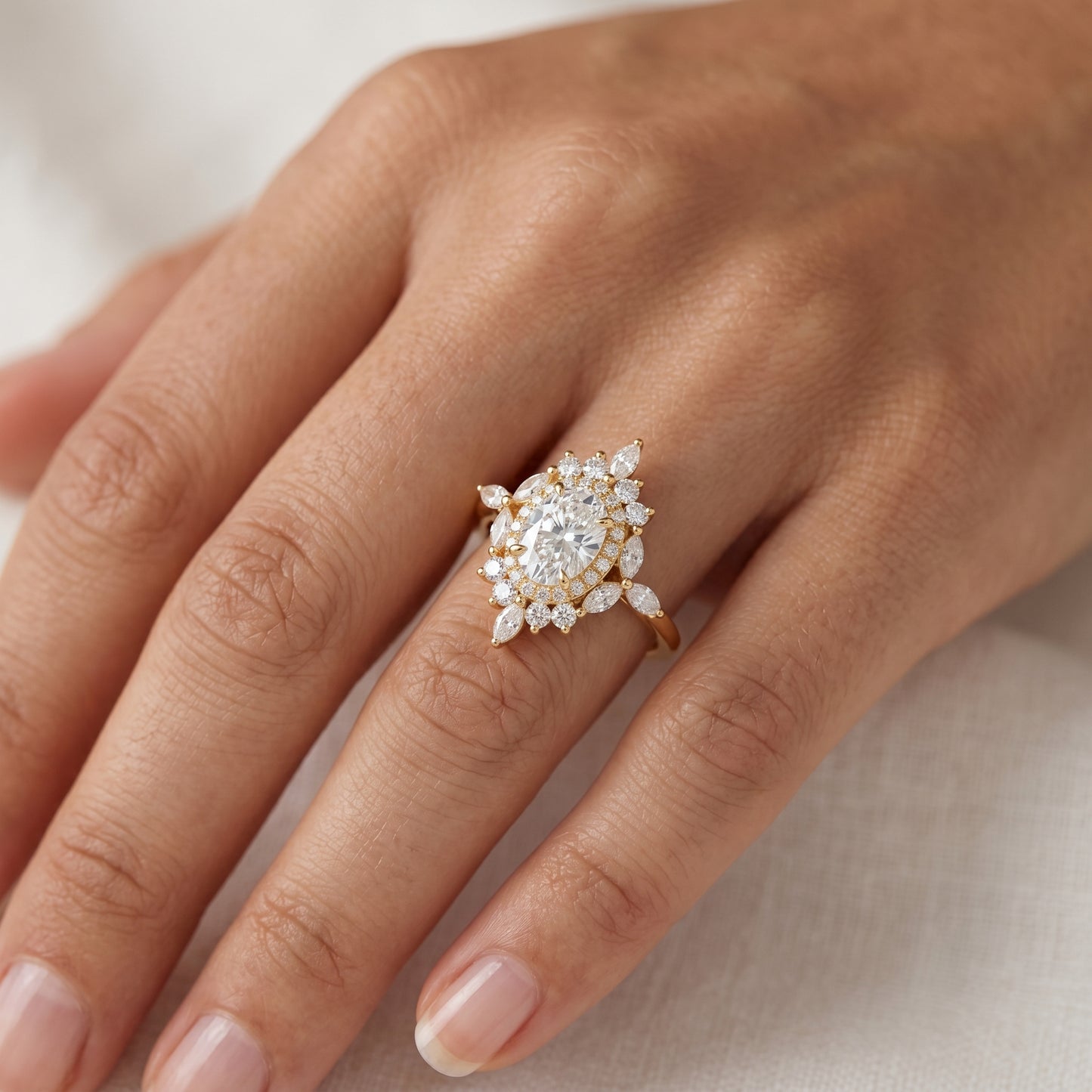 1.22 ct Oval Lab-Grown Diamond Engagement Ring – Rose Gold