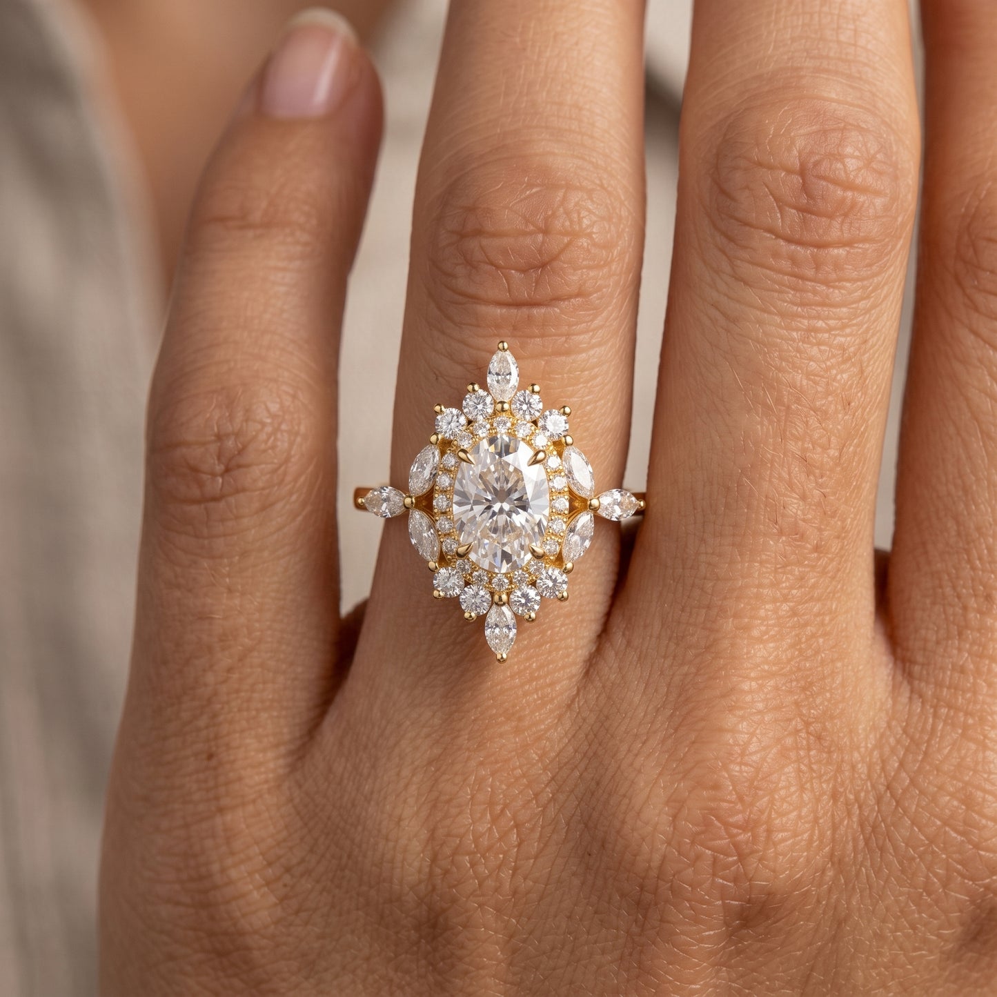 1.22 ct Oval Lab-Grown Diamond Engagement Ring – Rose Gold