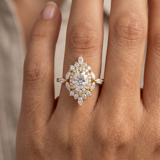 1.22 ct Oval Lab-Grown Diamond Engagement Ring – Rose Gold
