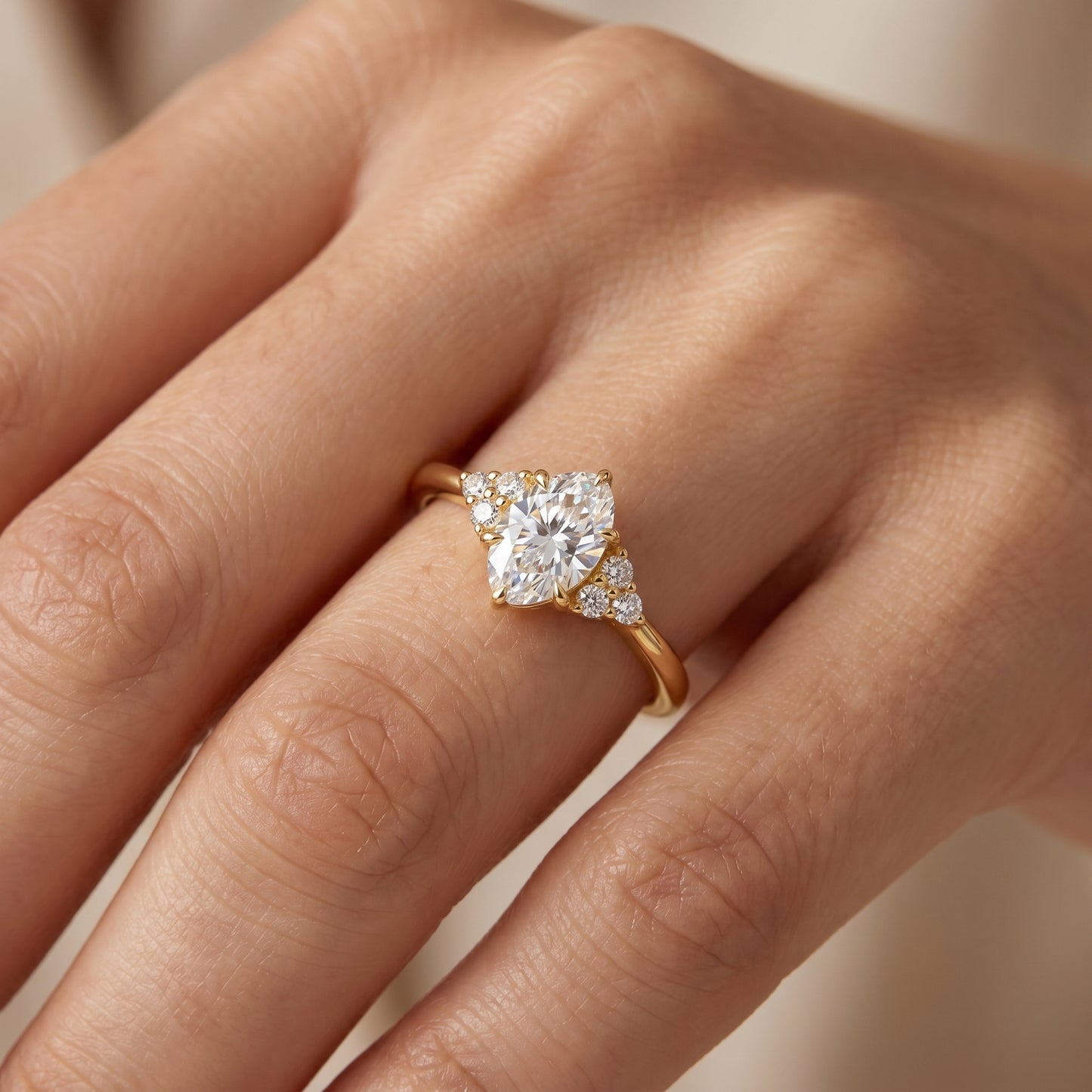 0.5 ct Oval Lab-Grown Diamond Engagement Ring