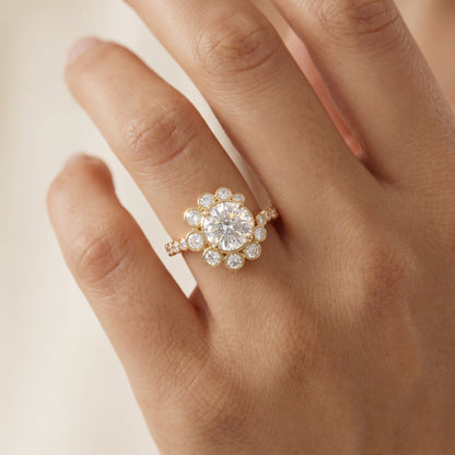 2.50CT Round Cut Lab-Grown Halo Ring