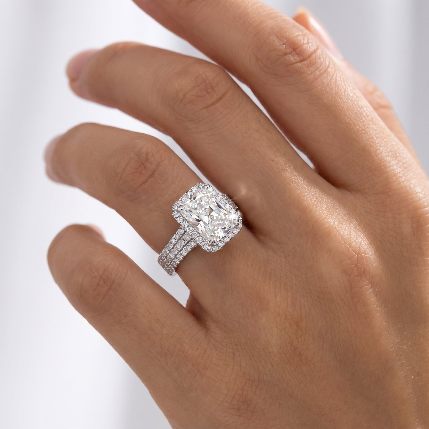 3ct Radiant Cut Lab-Grown Engagement Ring