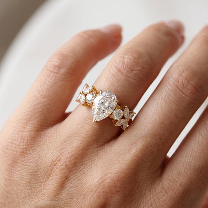 2.0ct Pear Cut Prong Lab-Grown Engagement Ring