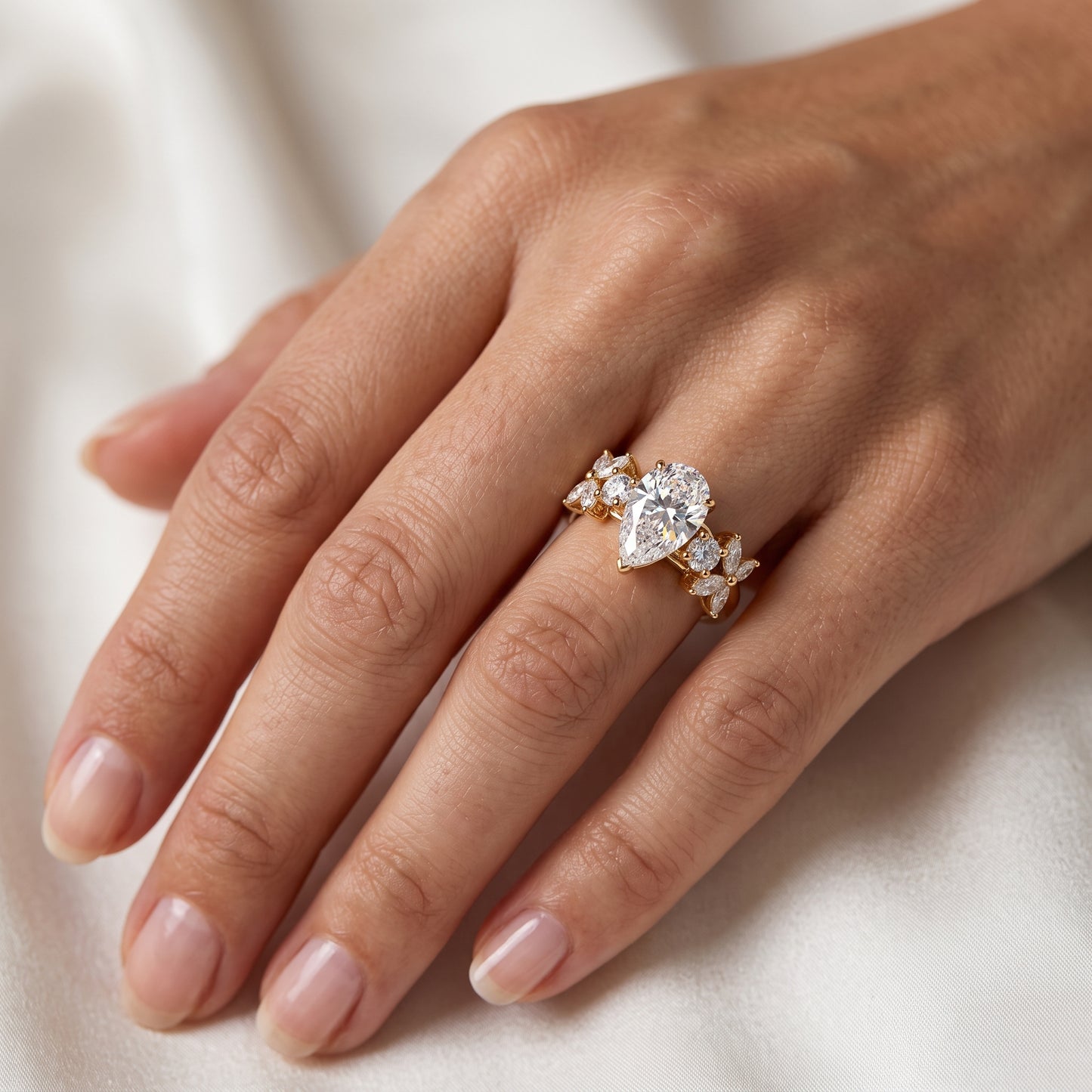 2.0ct Pear Cut Prong Lab-Grown Engagement Ring