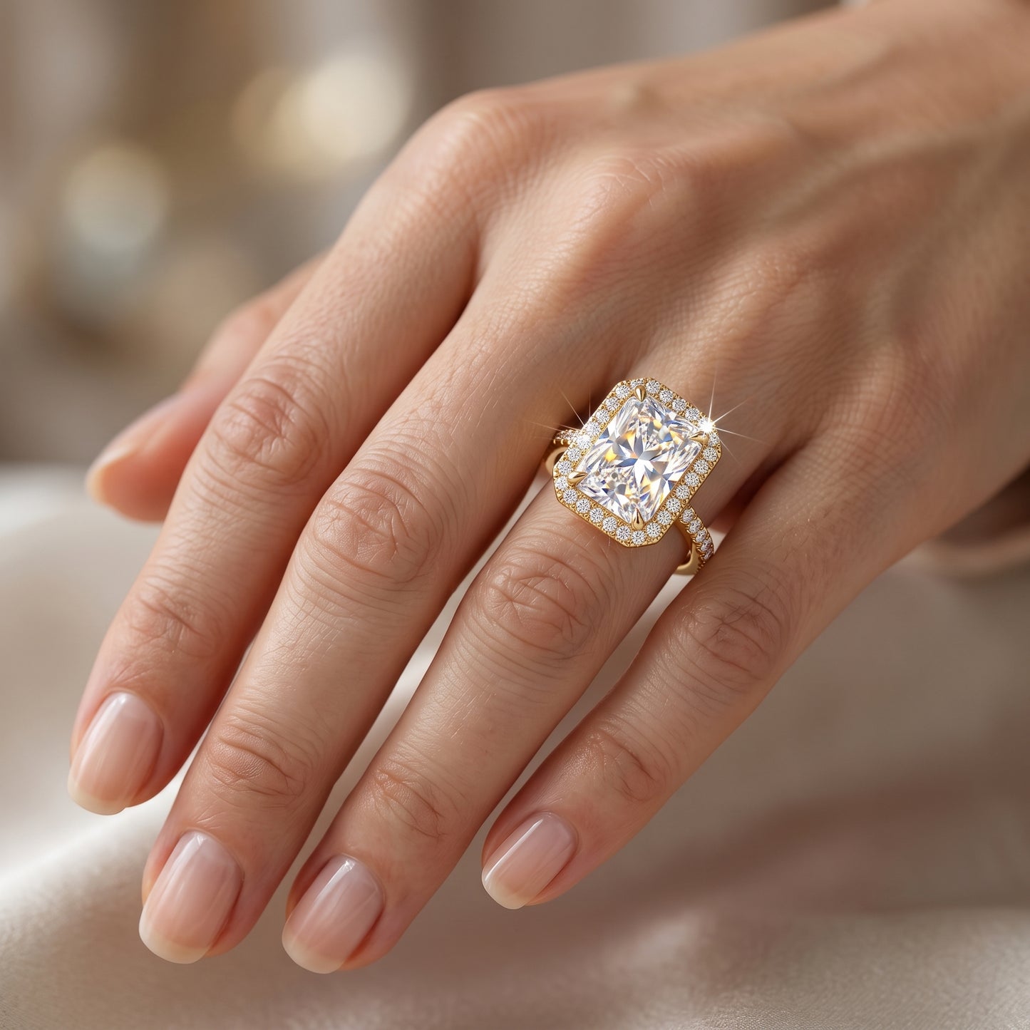 2.00tw Radiant cut Lab-Grown engagement ring