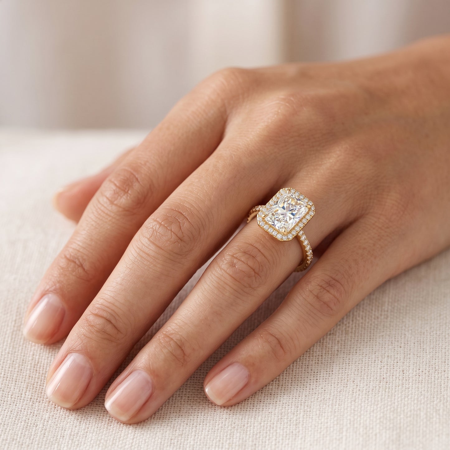 2.00tw Radiant cut Lab-Grown engagement ring