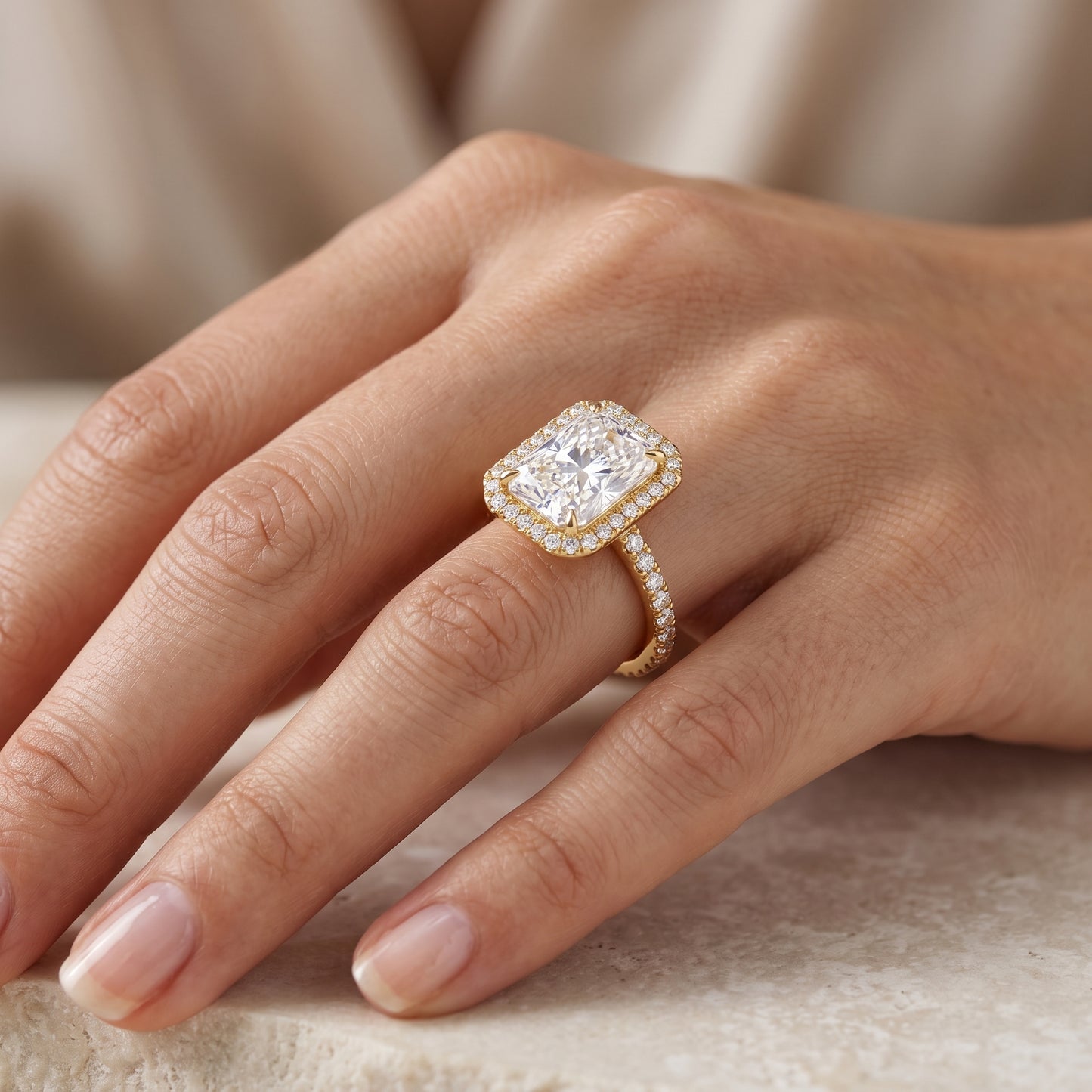 2.00tw Radiant cut Lab-Grown engagement ring