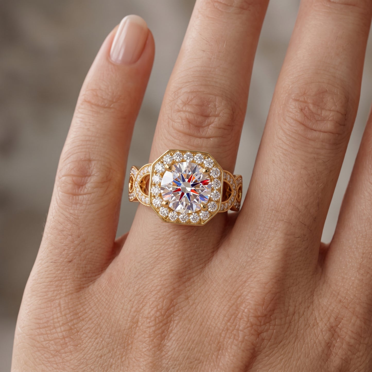 2.00ct Round Cut Lab-Grown Engagement Ring