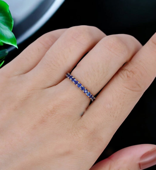 1.20ct Full eternity Sapphire wedding band