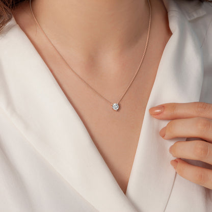 2.00ct Round Cut Classic Solitaire Lab Grown Diamond Pendant Necklace