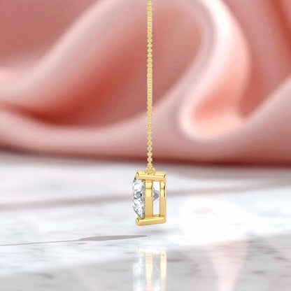 2.00ct Round Cut Classic Solitaire Lab Grown Diamond Pendant Necklace